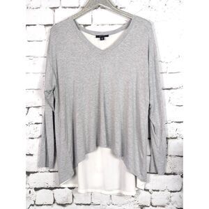 KAREN KANE Lagenlook Minimalist Contemporary Layered Jersey-Knit Tunic XL